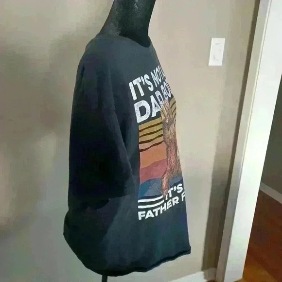 "Dad Bod" Mens Black Crew Neck Tee L - Picture 3 of 8